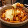 Cheese Tteokbokki (Fish cake, Rice cake, egg and Cheese)